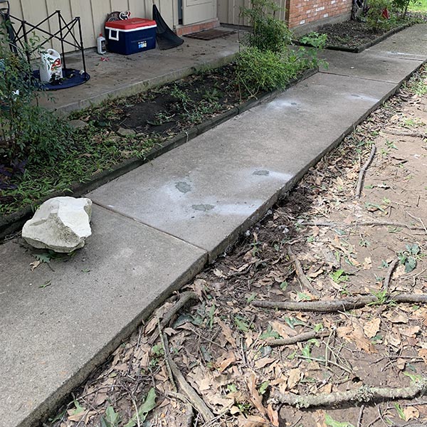 Uneven sidewalk panels creating trip hazards