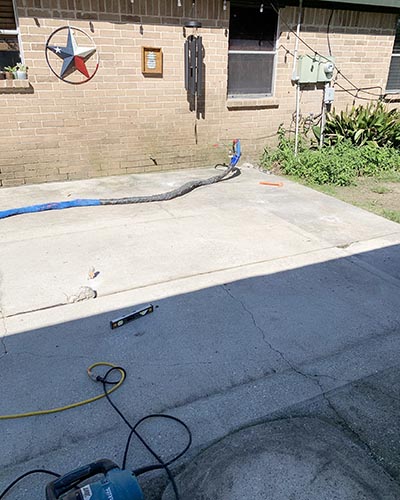 Repaired patio surface