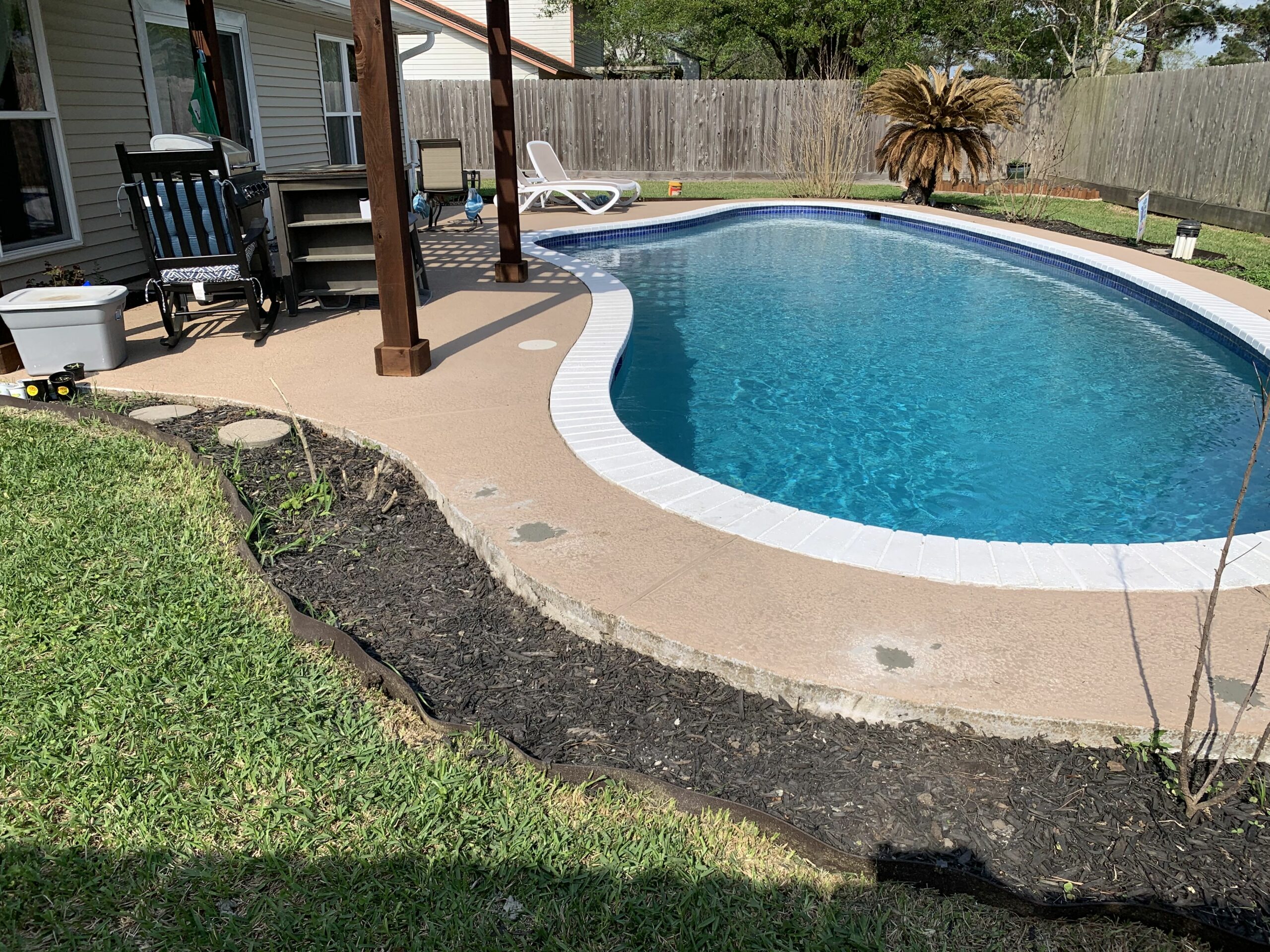 Pool deck leveling project