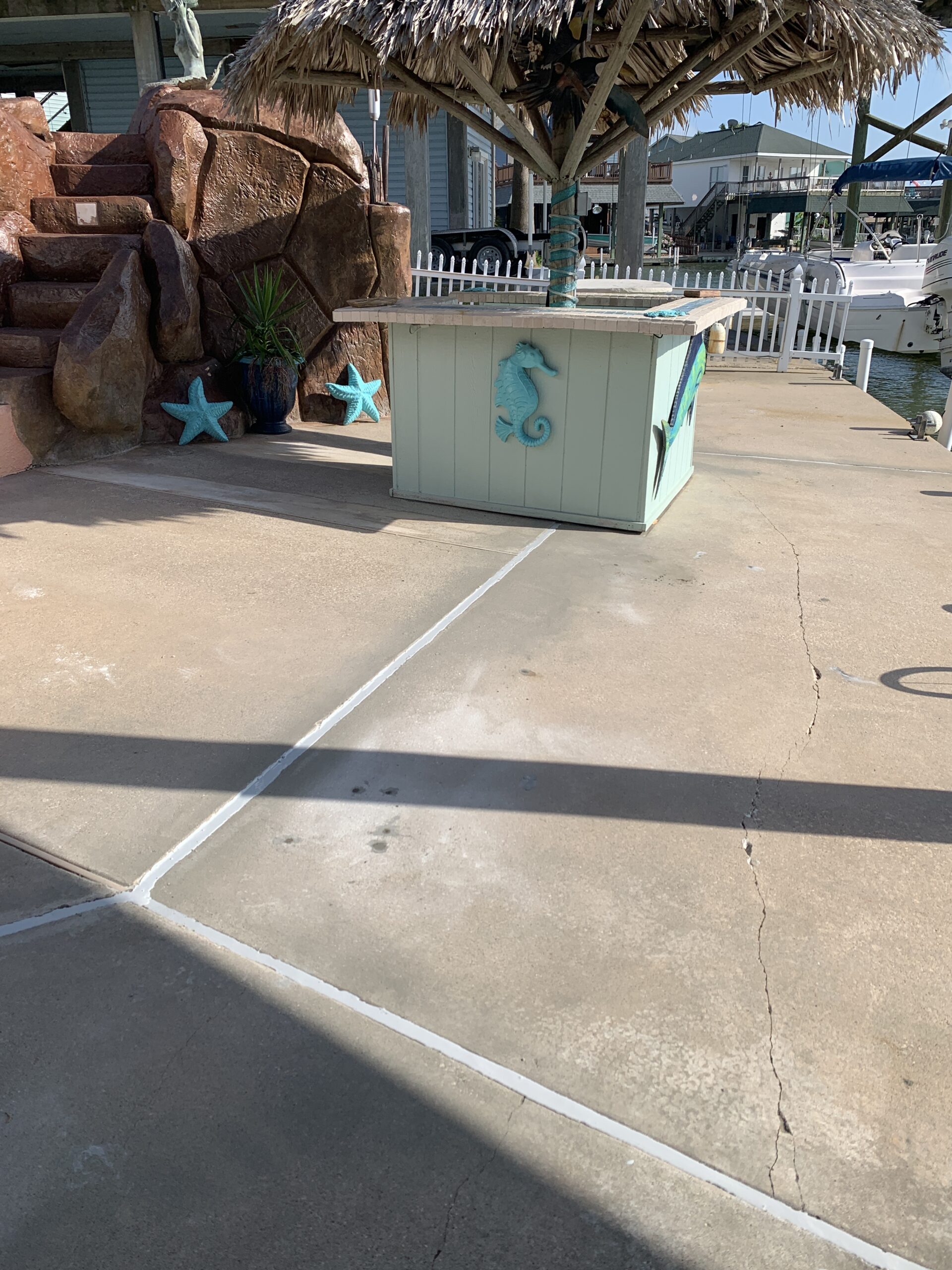 Sea wall repair project