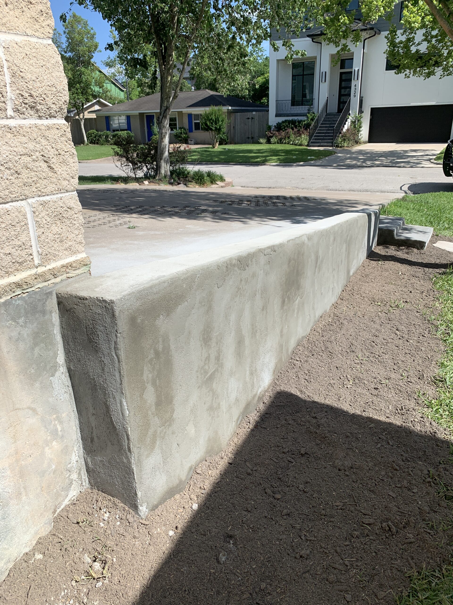 Retaining wall after Ro-Berg repair