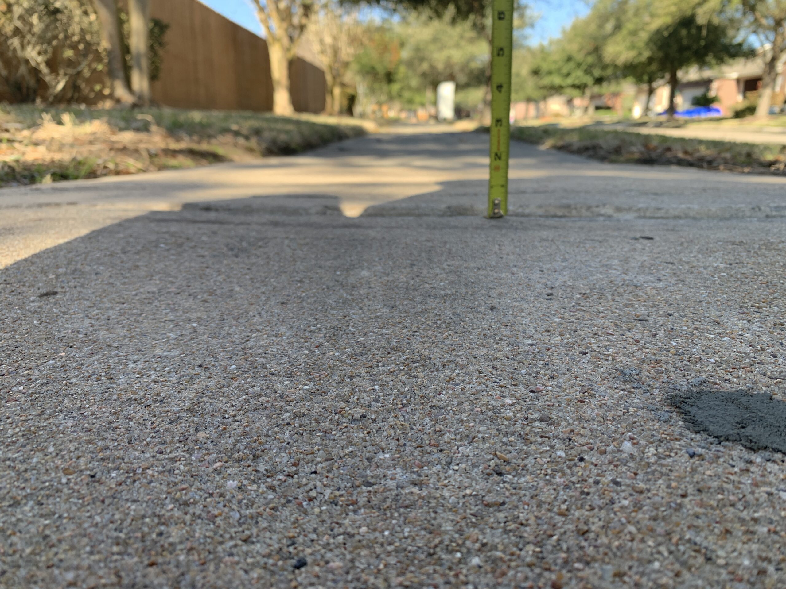 Level sidewalk after Ro-Berg lifting in League City TX